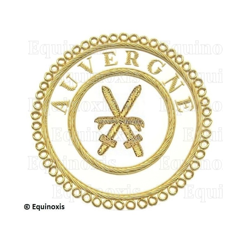 Badge / Macaron GLNF – Grande tenue provinciale – Grand Porte-Glaive – Auvergne – Brodé main